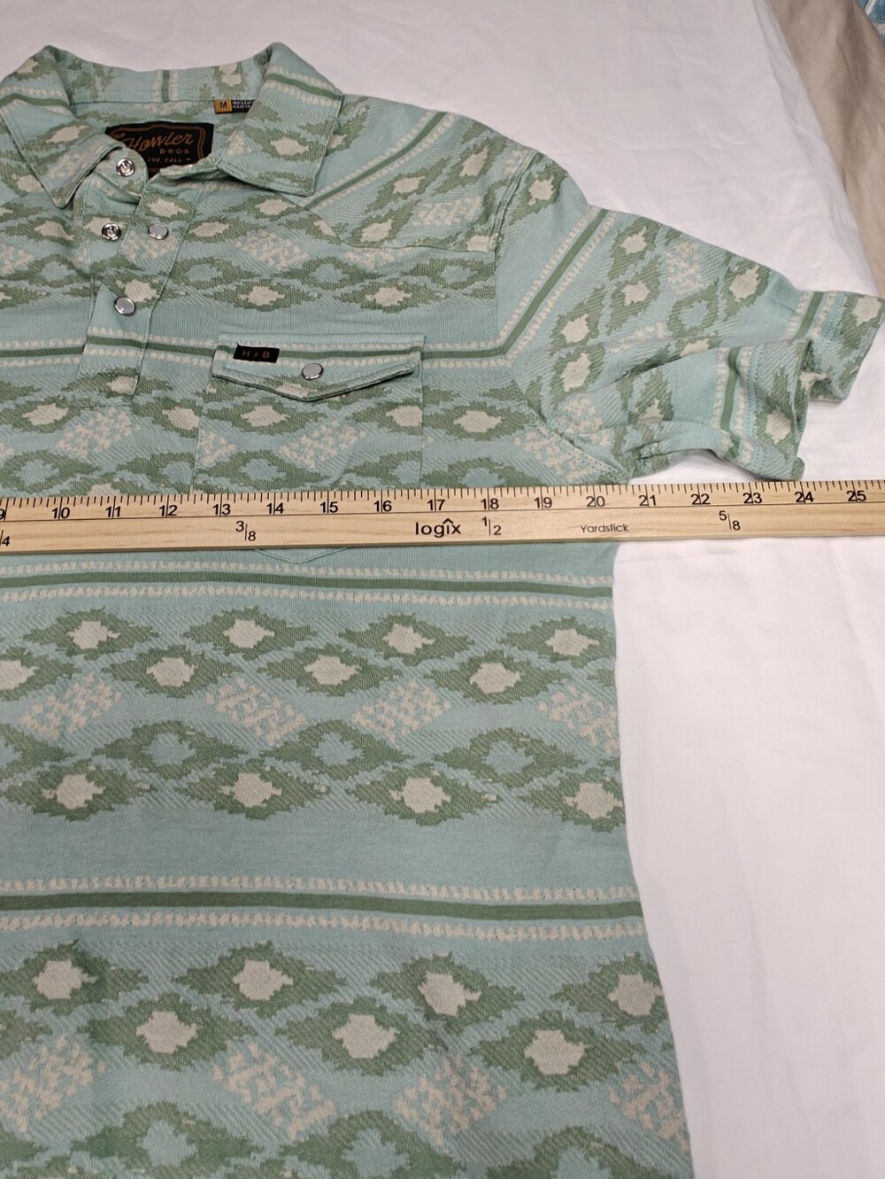 Howler Brothers Mint Green Patterned Polo - Picture 5 of 9
